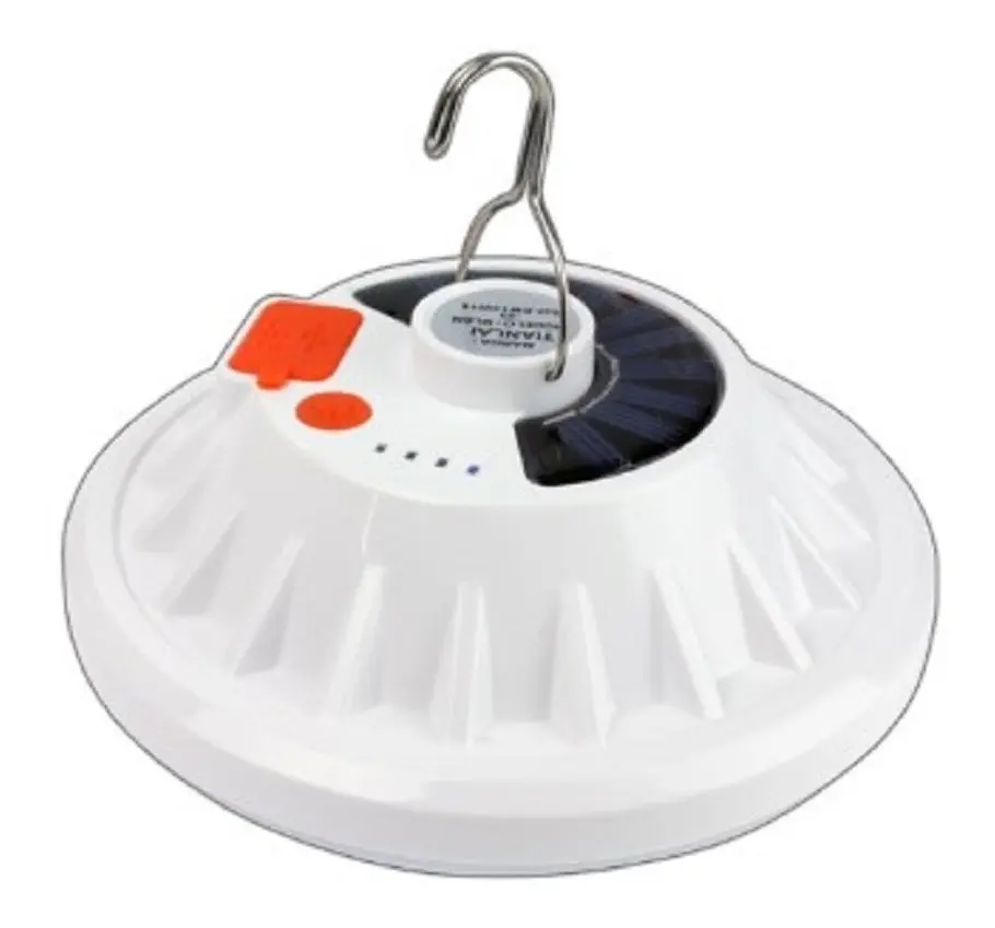 Foco Led Portatil Recargable Panelsolar Cargador 15w