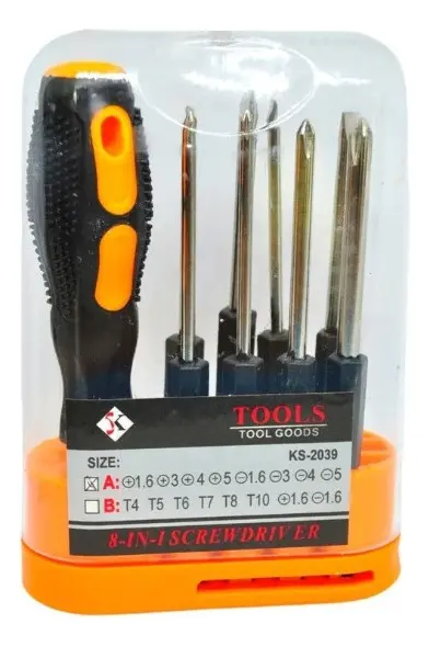 Kit Destornillador 8 En 1 De Presión Kap Tools