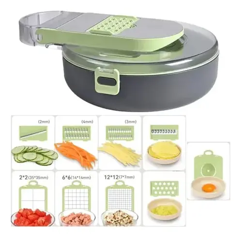 Cortador De Verduras Multifuncional Manual 9 En 1