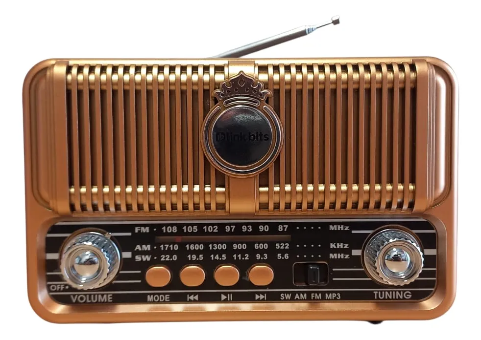 Bocina Portatil Retro C/bluetooth Radio Fm