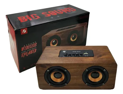 Bocina Bluetooth tipo de madera